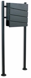 Postkast Bituxx B2M3329, tumehall, 500 mm x 160 mm x 1200 mm