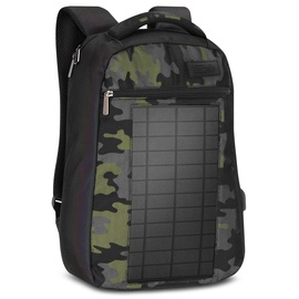 Mugursoma Spokey City Solar, melna/zaļa, 30 l