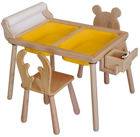 Bērnu istabas mēbeļu komplekts Kalune Design Roll 109TRS1179, dzeltena