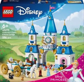 Konstruktor LEGO® Disney Tuhkatriinu loss ja hobusevanker 43275, 596 tk