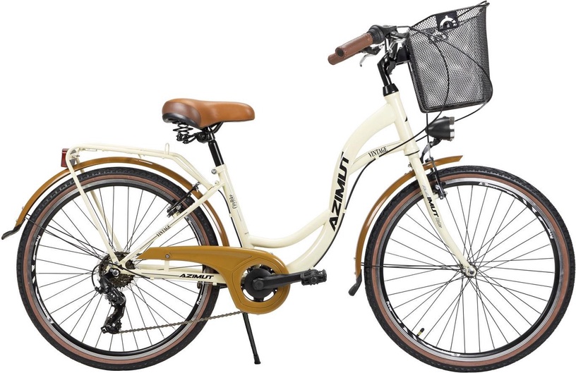Велосипед городской Azimut Vintage TX-7, 26 ″, 17" (41.91 cm) рама, коричневый/черный/кремовый