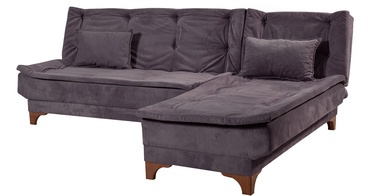 Stūra dīvāns Hanah Home Kelebek Köþe, antracīta, labais, 107 x 225 cm x 81 cm