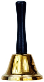 Jõuluvana kell, kuldne/must, 6.4 cm x 6.4 cm x 12 cm, plastik/metall