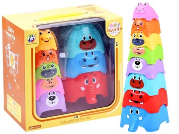 Набор игрушек для ванной Jokomisiada Pyramid Zoo, многоцветный, 8 шт.