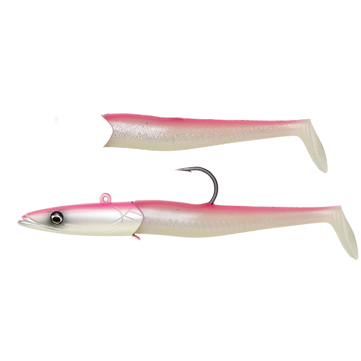 Gumijas zivis Savage Gear Sandeel AP 69762, 20 cm, 180 g, balta/rozā, 2 gab.