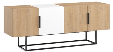 ТВ стол Kalune Design Tontini, белый/дубовый, 375 мм x 1400 мм x 550 мм