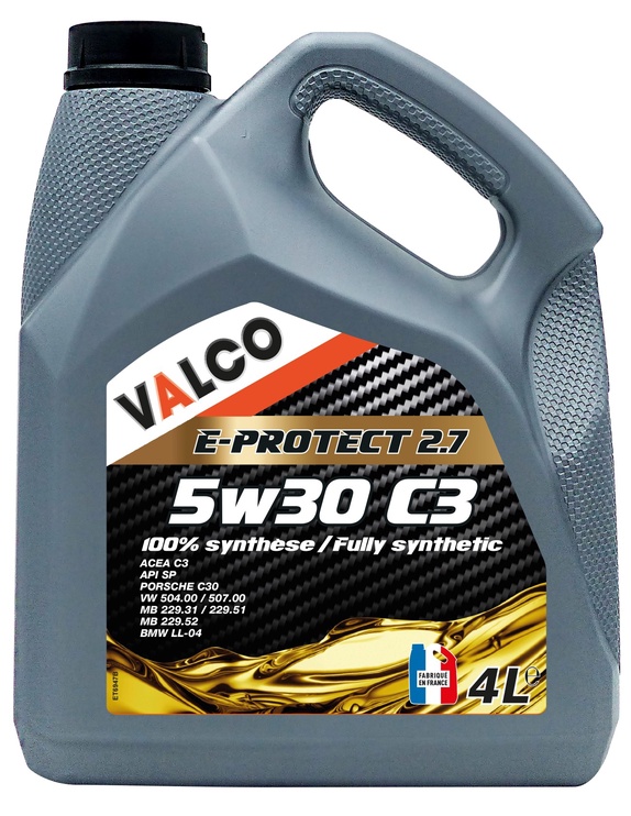 Машинное масло Valco E-Protect 2.7 C3 5W - 30, минеральное, для легкового автомобиля, 4 л