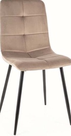 Valgomojo kėdė Ivo Velvet Bluvel 40 IVOVCCB, matinė, smėlio, 45 cm x 39 cm x 91 cm