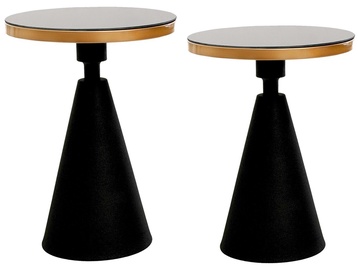 Журнальные столики Kalune Design Table Set 1000-2, золотой/черный, 420 мм x 420 мм x 550 мм