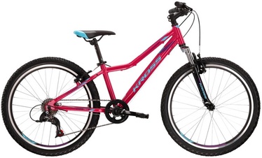 Jalgratas mägi- Kross Lea Jr 1.0, 24 ", 12" raam, sinine/roosa/violetne
