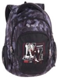 Школьный рюкзак Pulse New York, черный/серый, 28 см x 22 см x 43 см