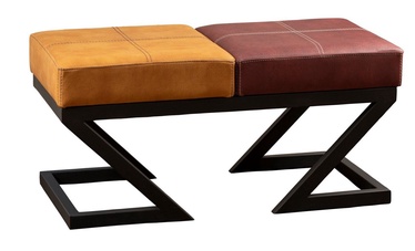 Пуф Hanah Home Brda 591GRC1112, красный/желтый, 92 см x 46 см x 44 см