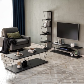 Комплект мебели для гостиной Kalune Design, черный/антрацитовый