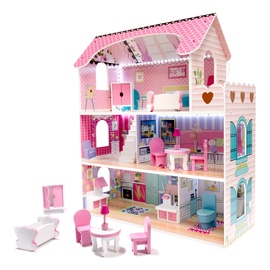 Nukumaja RoGer Wooden Doll House With LED