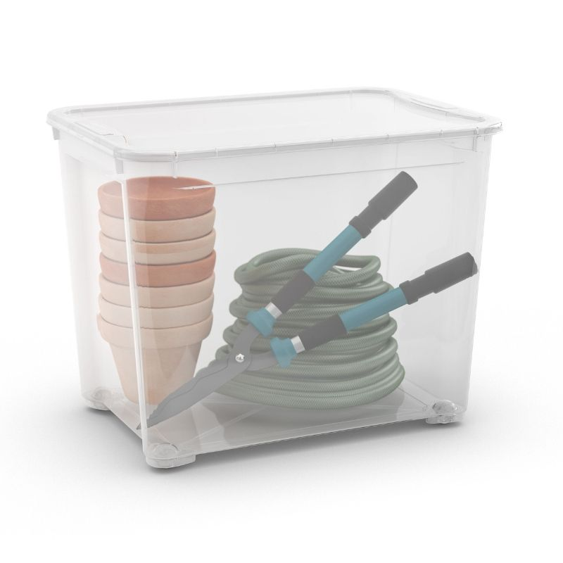 Kaanega hoiukarp, esemete hoidmiseks Curver T Box, 70 l, läbipaistev, 55.5 x 39 x 42.5 cm, xxl