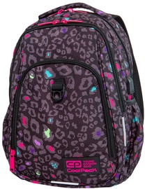 Школьный рюкзак CoolPack Black Panther, черный/розовый/серый, 15 см x 32 см x 44 см