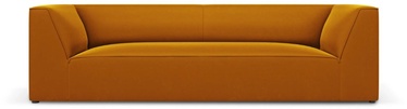 3-vietīgs dīvāns Micadoni Home Ruby Velvet, dzeltena, 232 x 92 cm x 69 cm