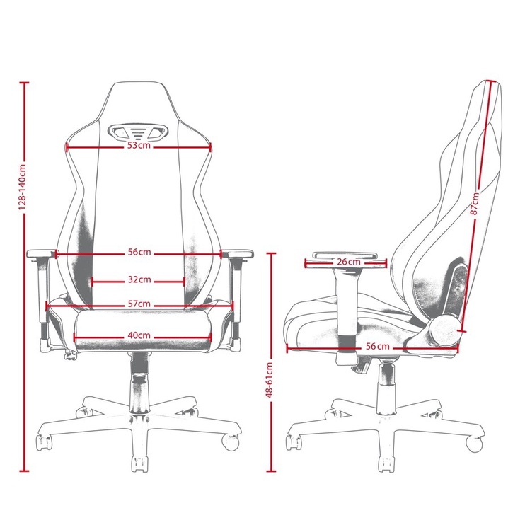 Žaidimų kėdė Nitro Concepts S300, mėlyna/juoda