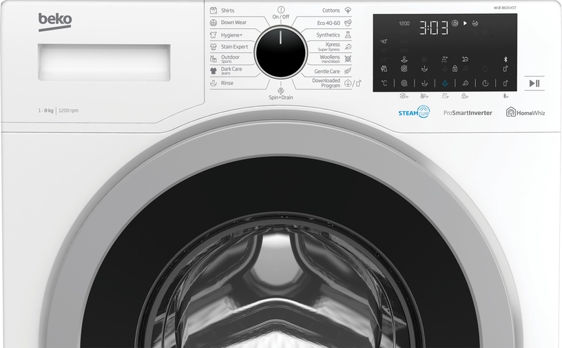 Стиральная машина Beko WUE8633XST, 8 кг, белый