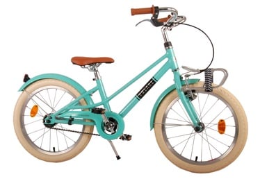 Детский велосипед, городской Volare Melody, синий/зеленый/березовый, 18″