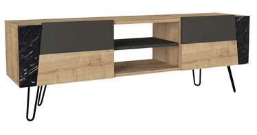 TV galds Kalune Design Fanten, ozola/antracīta, 150 cm x 36.8 cm x 52 cm
