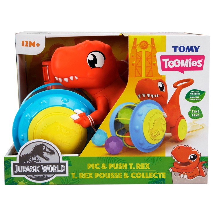 Игрушка-каталка Tomy Jurrassic World Pic & Push T. Rex E73254, 40 см