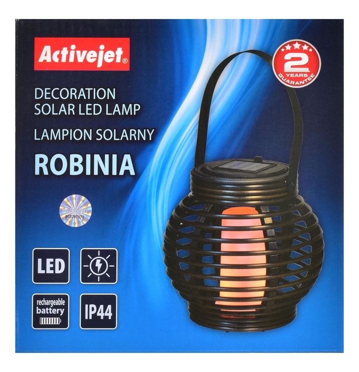 Наружное освещение ActiveJet Solar Latern, IP44, коричневый/черный