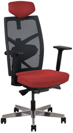 Biroja krēsls Home4you Tune 13653, 48 x 70 x 111 - 128 cm, melna/sarkana