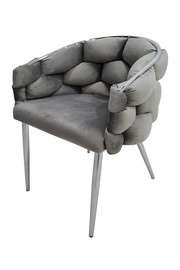 Стул для столовой Kayoom Grace 125, блестящий, серебристый/серый, 61 см x 65 см x 79 см, 2 шт.