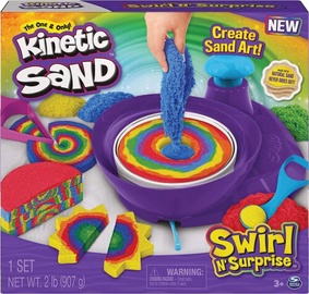 Kinētiskās smiltis Spin Master Swirl N Surprise 6063931, daudzkrāsaina