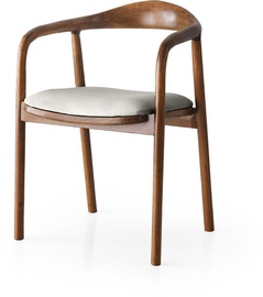 Valgomojo kėdė Kalune Design PA 027, matinė, ruda/šviesiai pilka, 51 cm x 52 cm x 77 cm