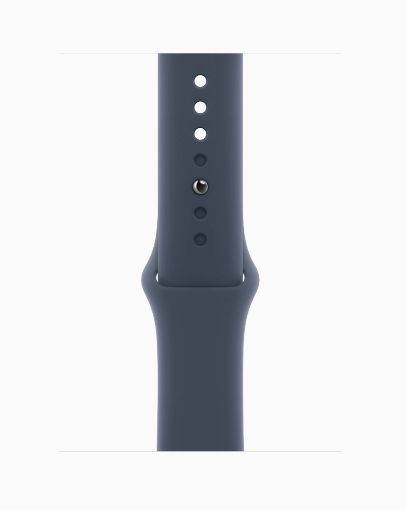 Умные часы Apple Watch Series 9 GPS + Cellular, 45mm Silver Aluminium Storm Blue Sport Band M/L, серебристый