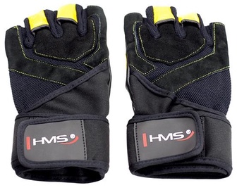 Перчатки без пальцев HMS RST01, черный/желтый, M