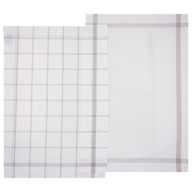 Köögirätik Atmosphera 146161B, valge/hall, 45 cm x 70 cm, 2 tk