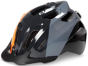 Ķivere velobraukšanai bērniem Cube Ant X Actionteam, melna/oranža/pelēka, S