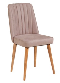 Ēdamistabas krēsls Kalune Design Vina 869VEL5179, matēts, pelēka/priežu, 46 cm x 46 cm x 85 cm