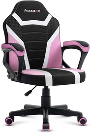 Žaidimų kėdė Huzaro Ranger 1.0, 43 x 43 x 88 - 94 cm, balta/juoda/rožinė