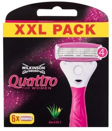 Лезвия Wilkinson Sword Quattro For Women, 6 шт.