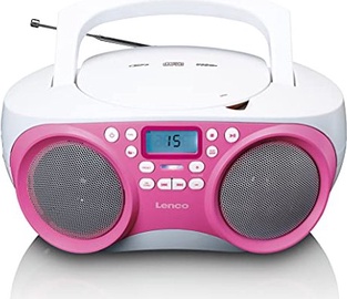 Радио-будильник Lenco SCD-301, белый/розовый