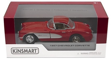 Žaislinis automobilis Kinsmart 1957 Chevrolet Corvette KT5316, raudona