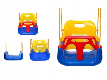 Šūpoles 3 in 1, zila/sarkana/dzeltena