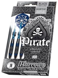 Šautriņas Harrows Pirate Softip, zila/melna, 3 gab.