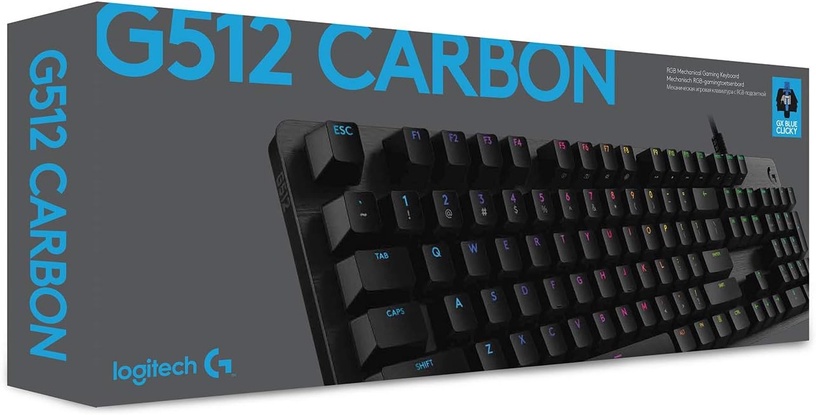 Klaviatuur Logitech G512 Lightsync RGB Brown, EN, must