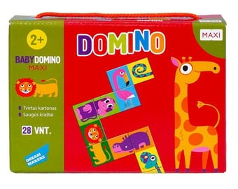 Lauamäng Dream Makers Baby puzzle domino Gyvūnai Animals RI1809