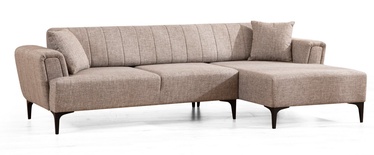 Stūra dīvāns-gulta Atelier Del Sofa Hamlet, gaiši brūna, labais, 270 x 140 cm x 77 cm
