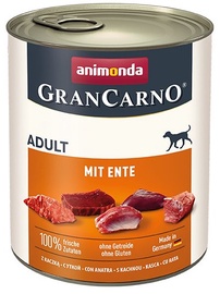 Mitrā barība (konservi) suņiem Animonda GranCarno Duck, pīles gaļa, 0.8 kg