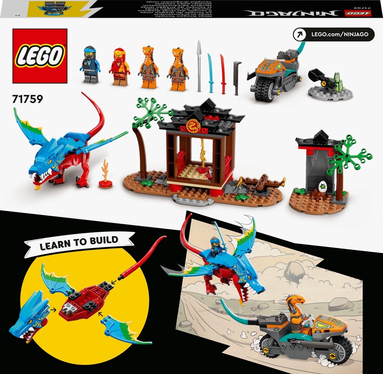 Konstruktor LEGO® NINJAGO® Ninjadraakoni tempel 71759, 161 tk