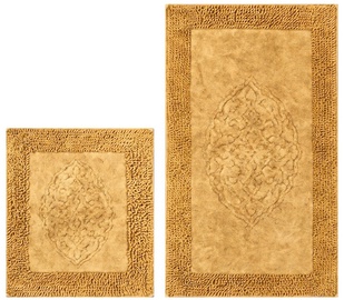 Комплект ковриков для ванны Foutastic COTTONKT000212, горчичный, 1000 мм x 600 мм
