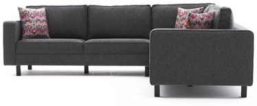 Stūra dīvāns Hanah Home Kale Linen, antracīta, 258 x 258 cm x 83 cm