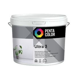 Dispersijas krāsa Pentacolor Ultra 3, balta, 5 l